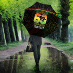Penrith Panthers Rugby Custom Umbrella 60 Years Anniversary Black Polynesian Aboriginal Art