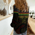 Penrith Panthers Rugby Custom Women Casual Shirt 60 Years Anniversary Black Polynesian Aboriginal Art