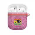 Penrith Panthers Rugby Custom AirPods Case 60 Years Anniversary Pink Polynesian Aboriginal Art
