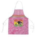 Penrith Panthers Rugby Custom Apron 60 Years Anniversary Pink Polynesian Aboriginal Art