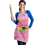 Penrith Panthers Rugby Custom Apron 60 Years Anniversary Pink Polynesian Aboriginal Art