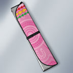 Penrith Panthers Rugby Custom Auto Sun Shade 60 Years Anniversary Pink Polynesian Aboriginal Art