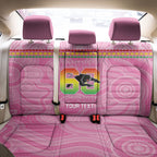 Penrith Panthers Rugby Custom Back Car Seat Cover 60 Years Anniversary Pink Polynesian Aboriginal Art