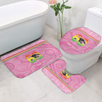 Penrith Panthers Rugby Custom Bathroom Set 60 Years Anniversary Pink Polynesian Aboriginal Art