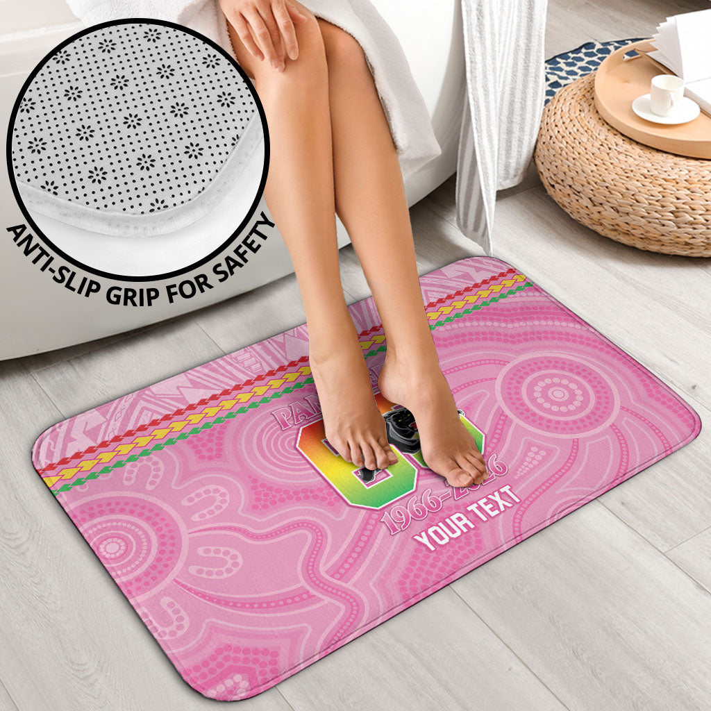 Penrith Panthers Rugby Custom Bathroom Set 60 Years Anniversary Pink Polynesian Aboriginal Art