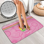 Penrith Panthers Rugby Custom Bathroom Set 60 Years Anniversary Pink Polynesian Aboriginal Art