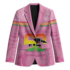 Penrith Panthers Rugby Custom Blazer 60 Years Anniversary Pink Polynesian Aboriginal Art