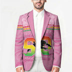 Penrith Panthers Rugby Custom Blazer 60 Years Anniversary Pink Polynesian Aboriginal Art