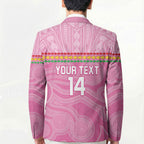 Penrith Panthers Rugby Custom Blazer 60 Years Anniversary Pink Polynesian Aboriginal Art