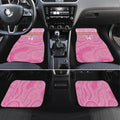 Penrith Panthers Rugby Custom Car Mats 60 Years Anniversary Pink Polynesian Aboriginal Art