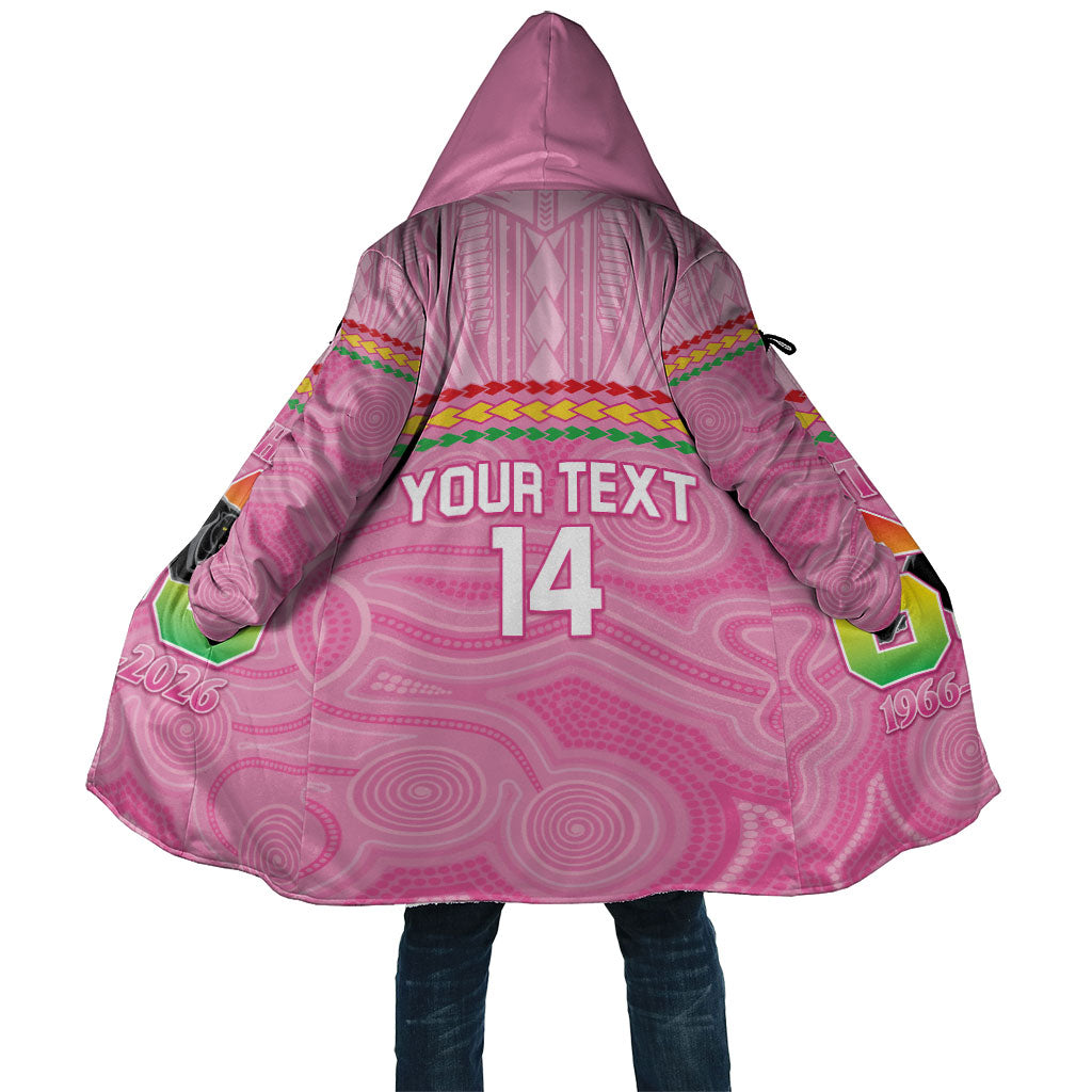 Penrith Panthers Rugby Custom Cloak 60 Years Anniversary Pink Polynesian Aboriginal Art