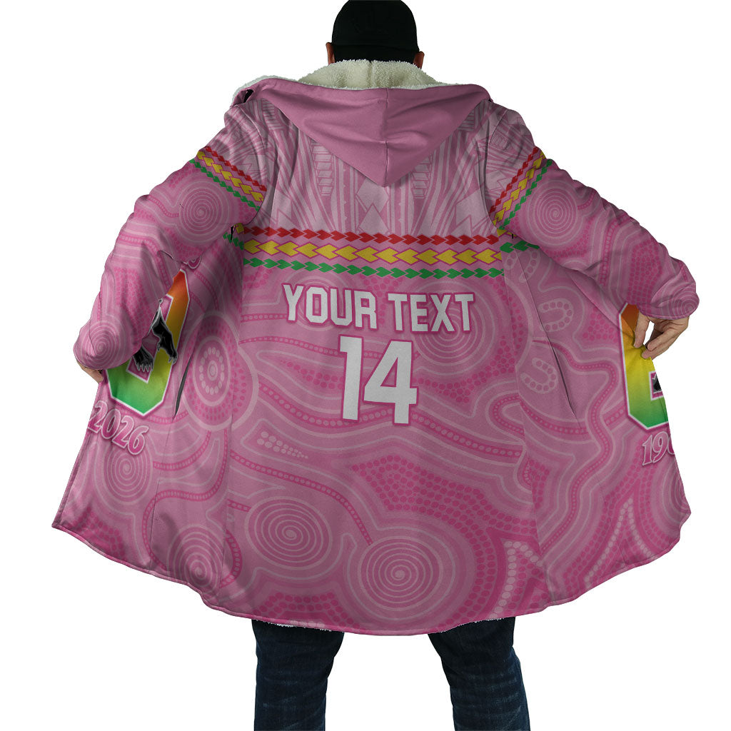 Penrith Panthers Rugby Custom Cloak 60 Years Anniversary Pink Polynesian Aboriginal Art