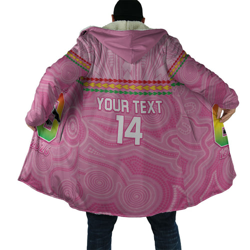 Penrith Panthers Rugby Custom Cloak 60 Years Anniversary Pink Polynesian Aboriginal Art