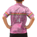 Penrith Panthers Rugby Custom Family Matching Puletasi and Hawaiian Shirt 60 Years Anniversary Pink Polynesian Aboriginal Art