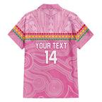 Penrith Panthers Rugby Custom Family Matching Puletasi and Hawaiian Shirt 60 Years Anniversary Pink Polynesian Aboriginal Art
