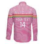 Penrith Panthers Rugby Custom Family Matching Puletasi and Hawaiian Shirt 60 Years Anniversary Pink Polynesian Aboriginal Art
