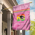 Penrith Panthers Rugby Custom Garden Flag 60 Years Anniversary Pink Polynesian Aboriginal Art