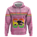 Penrith Panthers Rugby Custom Hoodie 60 Years Anniversary Pink Polynesian Aboriginal Art