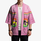 Penrith Panthers Rugby Custom Kimono 60 Years Anniversary Pink Polynesian Aboriginal Art