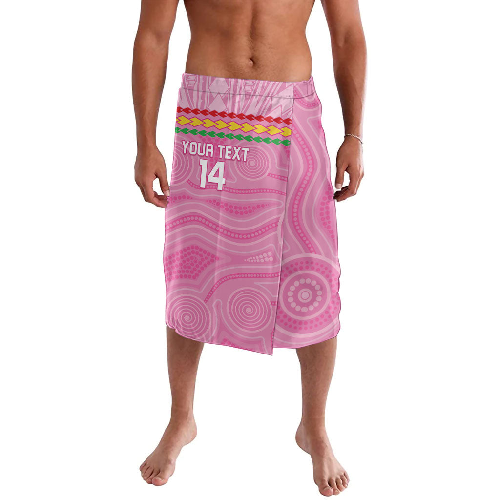 Penrith Panthers Rugby Custom Lavalava 60 Years Anniversary Pink Polynesian Aboriginal Art
