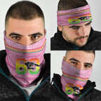 Penrith Panthers Rugby Custom Neck Gaiter 60 Years Anniversary Pink Polynesian Aboriginal Art