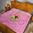 Penrith Panthers Rugby Custom Quilt 60 Years Anniversary Pink Polynesian Aboriginal Art