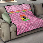 Penrith Panthers Rugby Custom Quilt 60 Years Anniversary Pink Polynesian Aboriginal Art