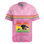 Penrith Panthers Rugby Custom Rugby Jersey 60 Years Anniversary Pink Polynesian Aboriginal Art