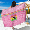 Penrith Panthers Rugby Custom Sarong 60 Years Anniversary Pink Polynesian Aboriginal Art
