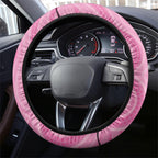 Penrith Panthers Rugby Steering Wheel Cover 60 Years Anniversary Pink Polynesian Aboriginal Art