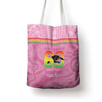 Penrith Panthers Rugby Custom Tote Bag 60 Years Anniversary Pink Polynesian Aboriginal Art