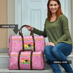 Penrith Panthers Rugby Custom Travel Bag 60 Years Anniversary Pink Polynesian Aboriginal Art