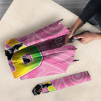 Penrith Panthers Rugby Custom Umbrella 60 Years Anniversary Pink Polynesian Aboriginal Art