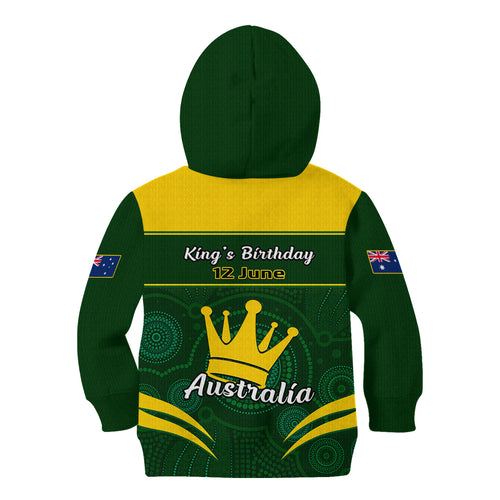 12-june-australia-king-birthday-kid-hoodie-aboriginal-national-color