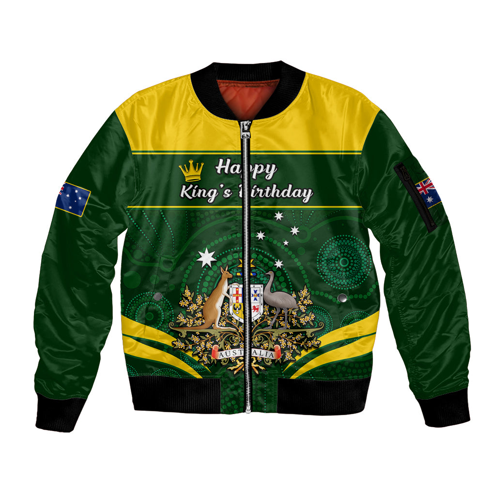 12-june-australia-king-birthday-sleeve-zip-bomber-jacket-aboriginal-national-color