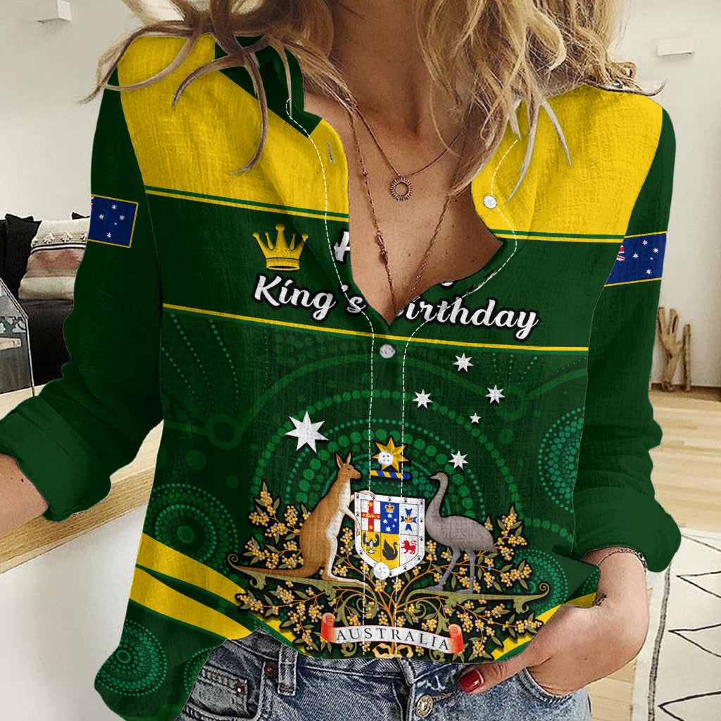 12 June Australia King Birthday Women Casual Shirt Aboriginal National Color LT14