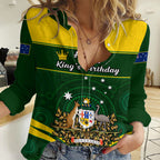 12 June Australia King Birthday Women Casual Shirt Aboriginal National Color LT14