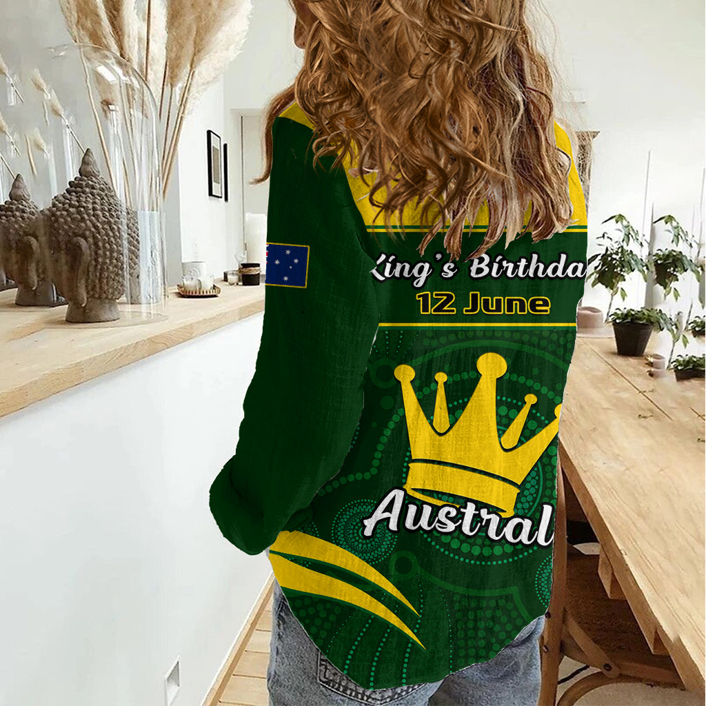 12 June Australia King Birthday Women Casual Shirt Aboriginal National Color LT14