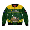 personalised-12-june-australia-king-birthday-sleeve-zip-bomber-jacket-aboriginal-national-color