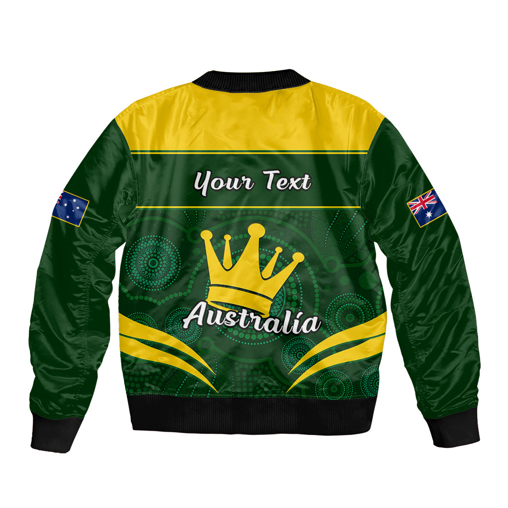 personalised-12-june-australia-king-birthday-sleeve-zip-bomber-jacket-aboriginal-national-color
