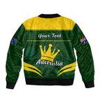 personalised-12-june-australia-king-birthday-sleeve-zip-bomber-jacket-aboriginal-national-color
