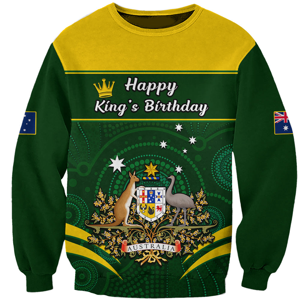 personalised-12-june-australia-king-birthday-sweatshirt-aboriginal-national-color