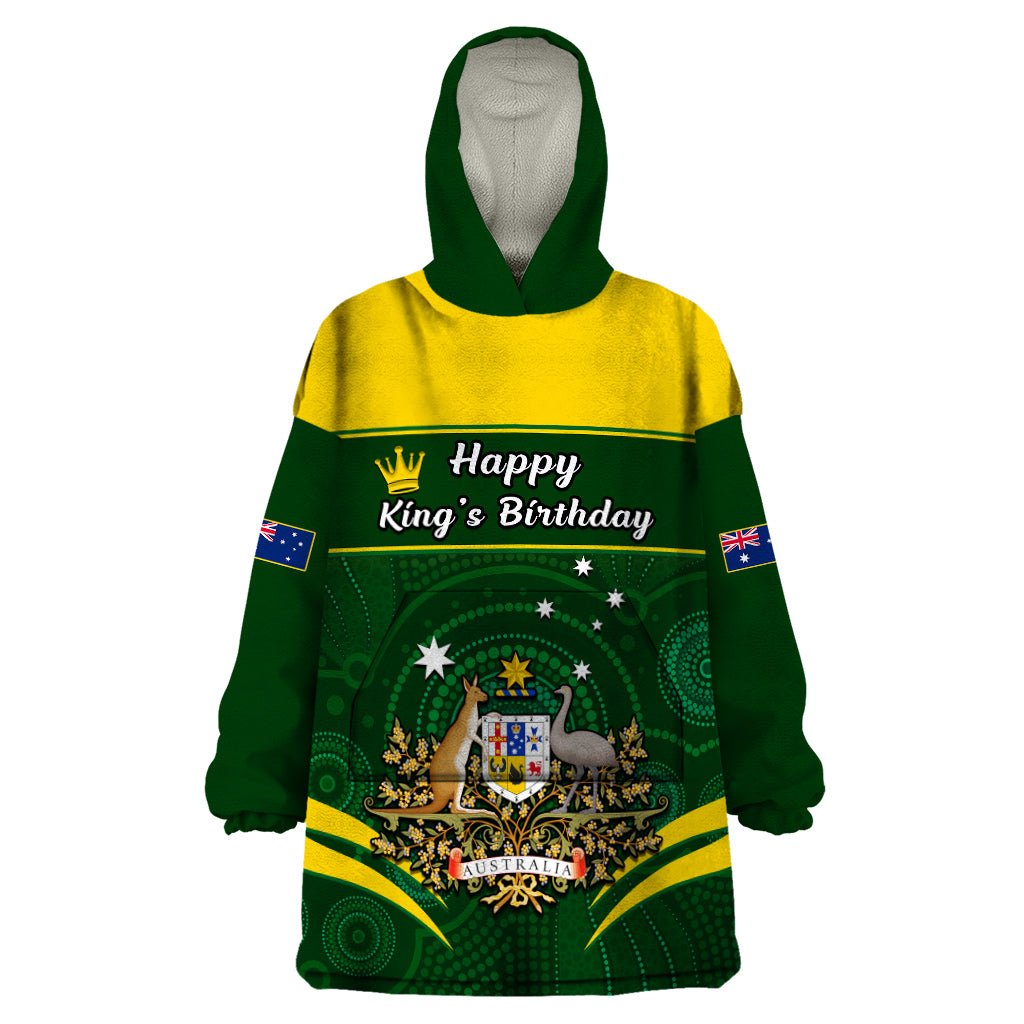 personalised-12-june-australia-king-birthday-wearable-blanket-hoodie-aboriginal-national-color