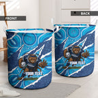 NSW Blues Rugby Custom Laundry Basket Go Cockroaches Sporty Aboriginal Art