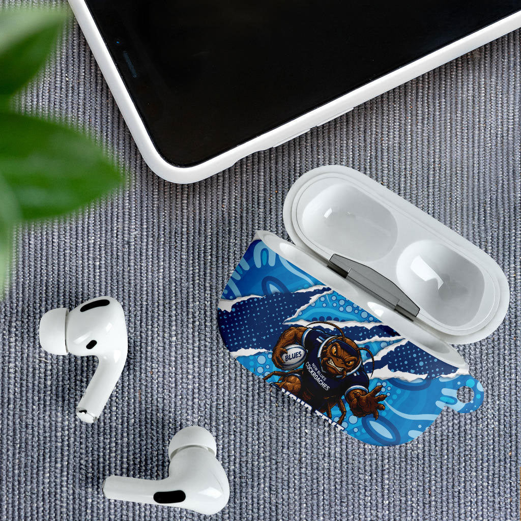 NSW Blues Rugby Custom AirPods Case Go Cockroaches Sporty Aboriginal Art