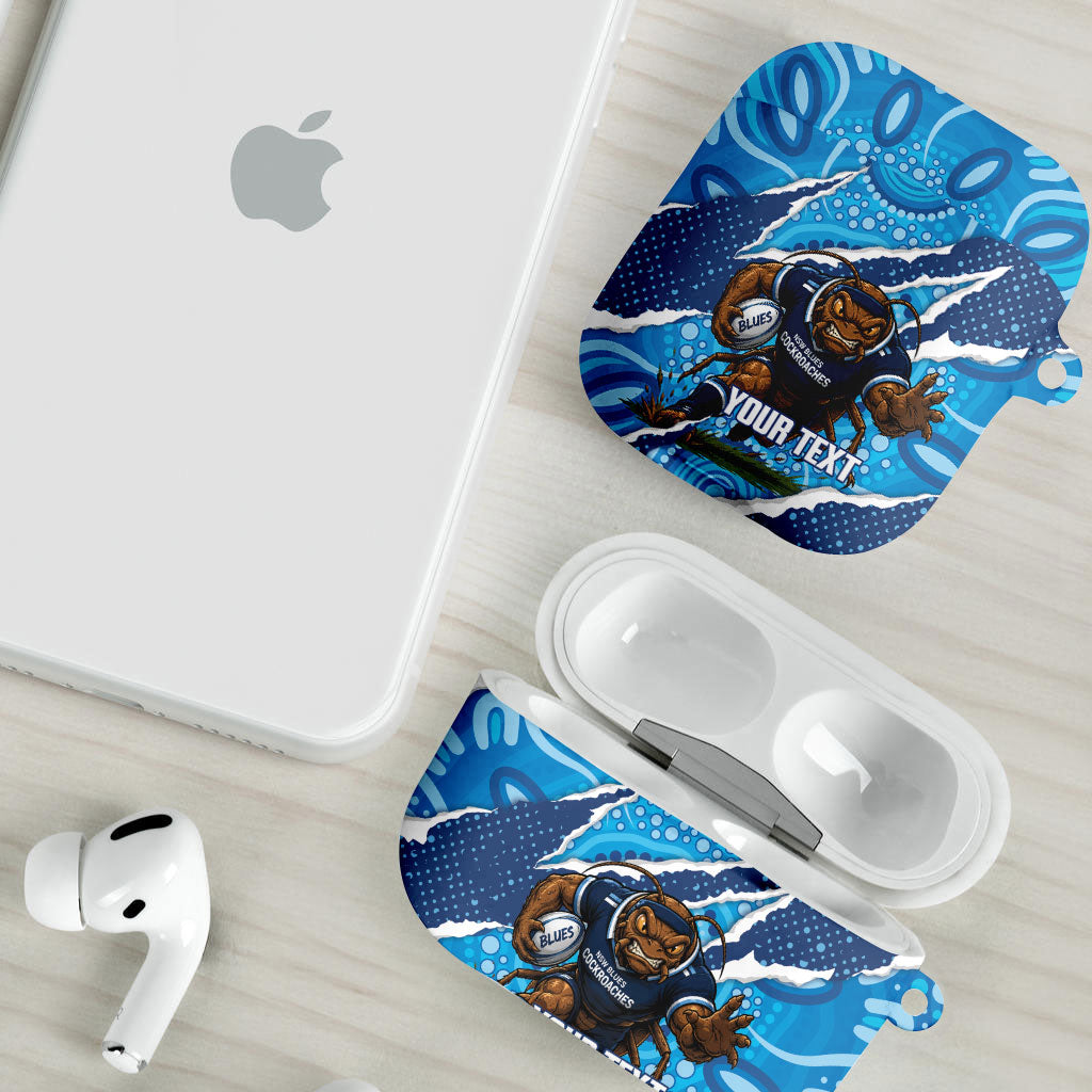 NSW Blues Rugby Custom AirPods Case Go Cockroaches Sporty Aboriginal Art