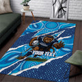 NSW Blues Rugby Custom Area Rug Go Cockroaches Sporty Aboriginal Art