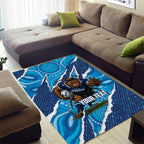 NSW Blues Rugby Custom Area Rug Go Cockroaches Sporty Aboriginal Art