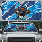 NSW Blues Rugby Custom Auto Sun Shade Go Cockroaches Sporty Aboriginal Art