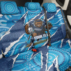 NSW Blues Rugby Custom Back Car Seat Cover Go Cockroaches Sporty Aboriginal Art